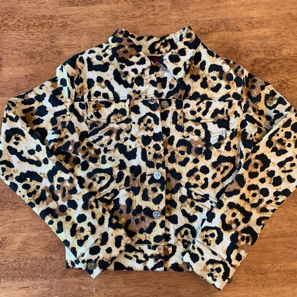 Animal Print light-weight denim-style jacket - Picture 6 of 6